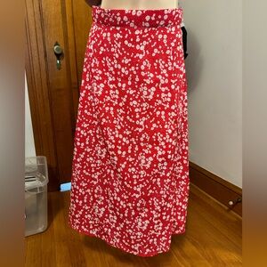Red shein skirt size M